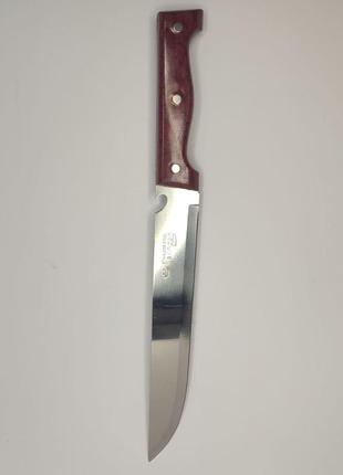 Нож кухонный 2 в 1 с открывалкой и  бордовой ручкой salingen 35 см2 фото