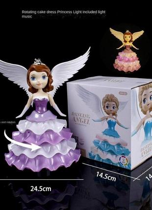 Вращающийся танцующая кукла-ночник принцесса dancing angel ice princess