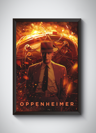 Постер фільму oppenheimer / оппенгеймер (нолан).  кількість постерів у наборі: 4.  формат: а3.  розм2 фото