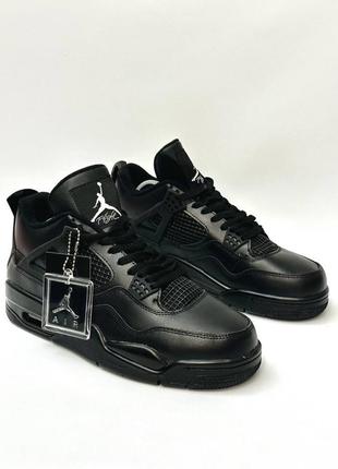 Кросівки nike air jordan retro 4 all black