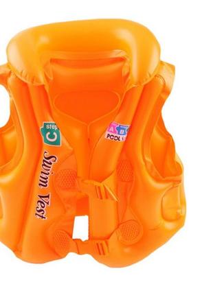 Детский надувной спасательный жилет,    защитный спасательный жилет   от 3 до 10 лет swim ring7 фото