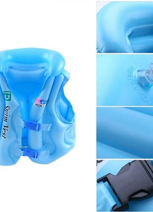 Детский надувной спасательный жилет,    защитный спасательный жилет   от 3 до 10 лет swim ring3 фото