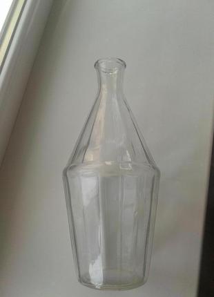 Стеклянный графин ,бутылка .винтаж ссср клеймо3 фото