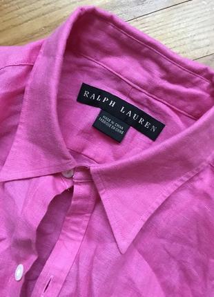 Ralph lauren black label-дизайнерская льняная рубашка! р.-4 /s,m/3 фото