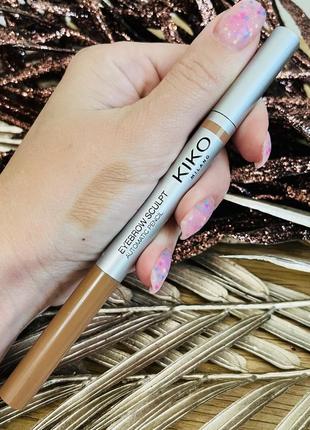 Оригінал kiko milano eyebrow sculpt automatic pencil автоматичний олівець для брів 02 оригинал карандаш для бровей