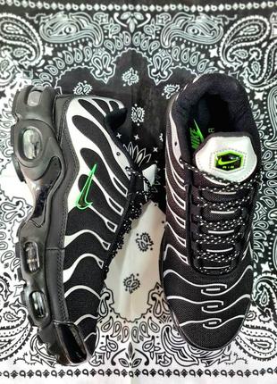 Кроссовки nike air max tn+ black silver green4 фото