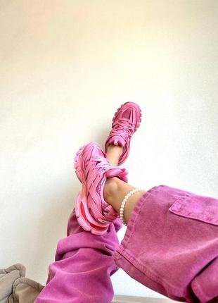 Демисезонное разовые кроссовки balenciaga track pink розовые женские кроссовки balenciaga track5 фото