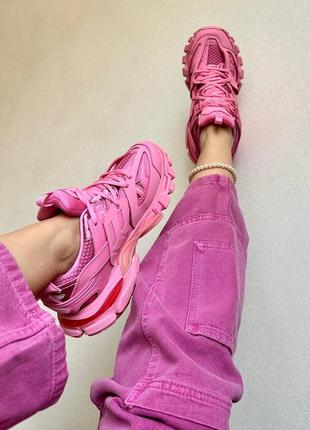 Демисезонное разовые кроссовки balenciaga track pink розовые женские кроссовки balenciaga track4 фото