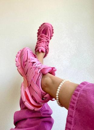 Демисезонное разовые кроссовки balenciaga track pink розовые женские кроссовки balenciaga track6 фото