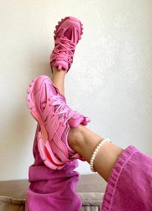 Демисезонное разовые кроссовки balenciaga track pink розовые женские кроссовки balenciaga track10 фото