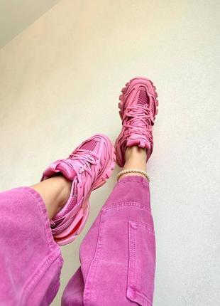 Демисезонное разовые кроссовки balenciaga track pink розовые женские кроссовки balenciaga track9 фото