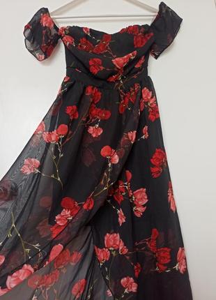 Романтична сукня бюст'є в квіти9 фото
