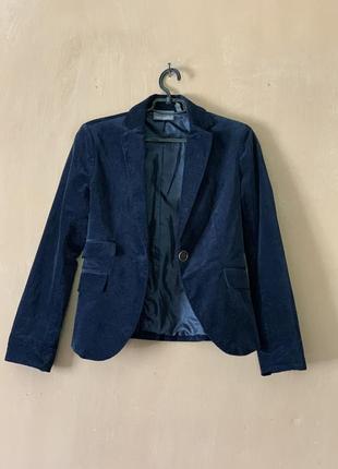 Элегантный велюровый пиджак винтаж размер xs1 фото
