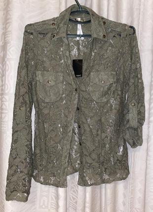 Блуза сорочка рубашка гипюр бренд