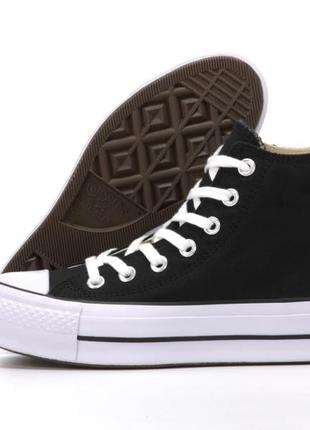 Женские кеди converse Guitar hight black white 36-37-38-39-40-415 фото