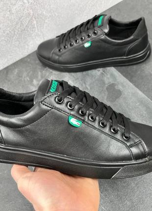 Мужские кожаные кеды lacoste3 фото