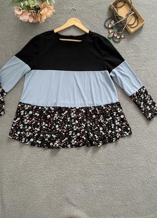 Кофтинка свободного кроя разнофактурная