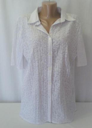 Шикарна білосніжна блуза сорочка для статичної дами