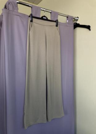 Стильные брюки - палаццо фисашкового цвета2 фото