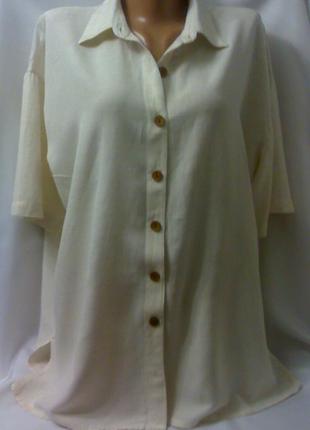 Блуза сорочка великого розміру. котон,віскоза