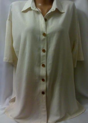 Блуза сорочка великого розміру. котон,віскоза2 фото