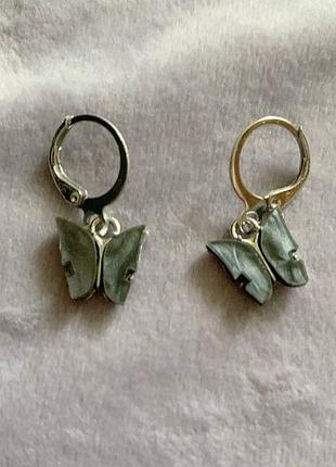 Милые серьги бабочки