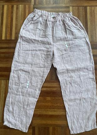 Новые льняные брюки лен c.valentyne 77 (1) 38-40 итальянская