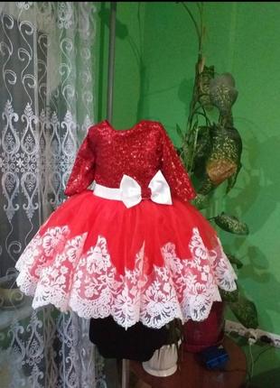 Шикарное красное платье