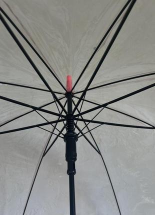 Прозрачный зонт трость детский, подростковый5 фото