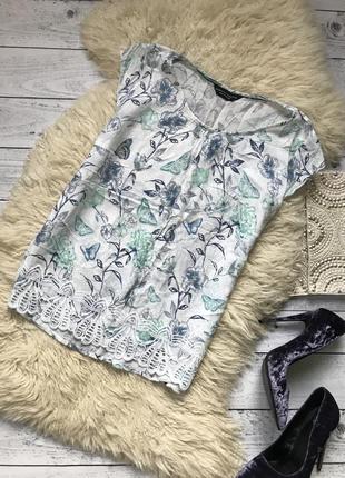 Блуза у метелика квіти з мереживом dorothy perkins