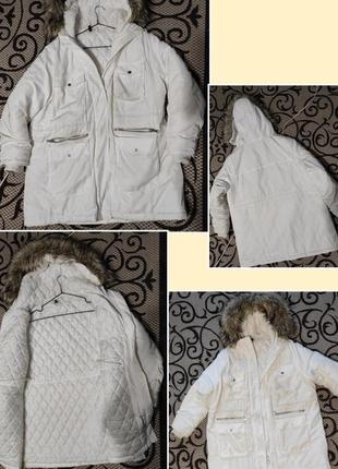 Куртка зимняя, с капюшоном на пышном меху9 фото