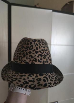 Шляпа леопардова шерсть