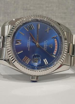 Чоловічий годинник часы cadisen daydate automatic 21 jewels 100m sapphire steel/blue