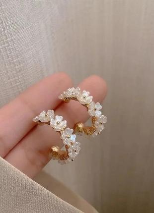 Серьги с цветами