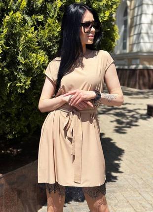 Жіноча літня сукня плаття з мереживом