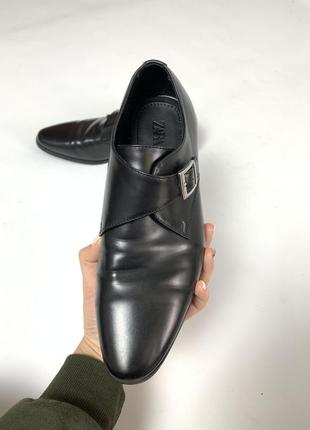 Мужские классические кожаные туфли от zara10 фото