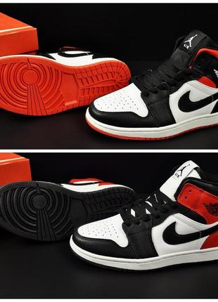 Підліткові високі кросівки nike air cream jordan 1 унісекс
