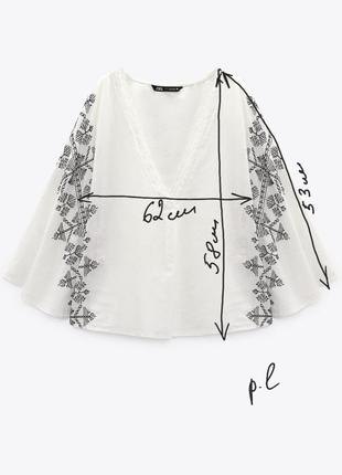 Льняная вышиванка, блузка, топ от zara. хит сезона. отличное качество и фасон9 фото