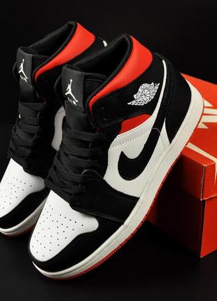 Подростковые высокие кроссовки nike air jordan 1 унисекс4 фото