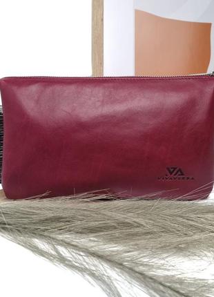 Женская сумка из натуральной кожи алый арт.7056/6101 viva verba (україна)