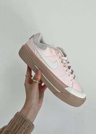 Женские кроссовки nike court legacy pink топ качества3 фото