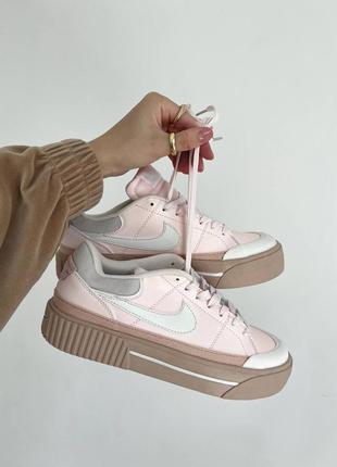 Женские кроссовки nike court legacy pink топ качества4 фото