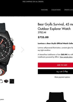 Чоловічий годинник часы luminox 3782.mi bear grylls survival chronograph 45 mm 200m carbonox tririum2 фото