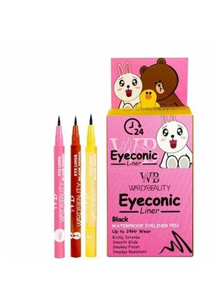 Подводка для глаз водостойкая warda beauty eyeconic liner черная