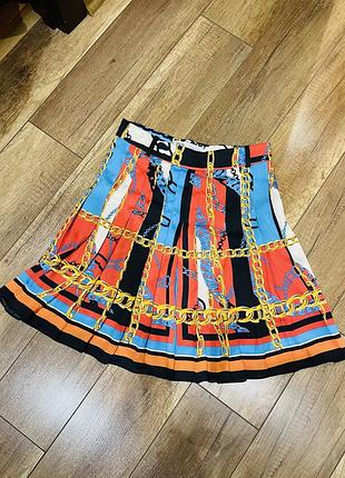 Юбка плиссе с разрезами zara