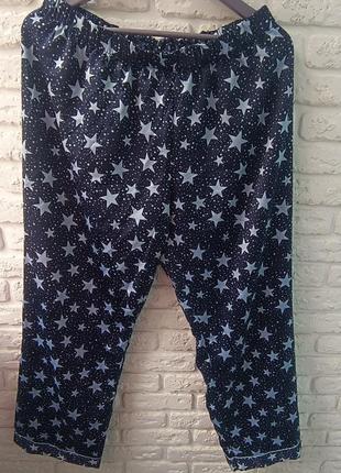 Синие сатиновые пижамные штаны р. xl (14)4 фото