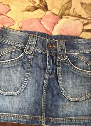 Жегская джинсовая юбка, размер 34,2 фото