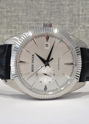 Чоловічий годинник часы reef tiger rga1616 automatic white sapphire 41mm