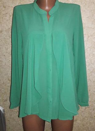 Незвичайна блуза з зеленого шифону