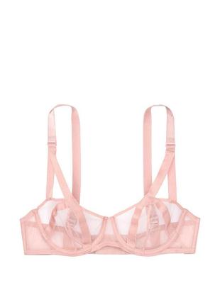 Бюстгальтер балконет victoria's secret luxe lingerie unlined mesh balconette bra 80b 75c